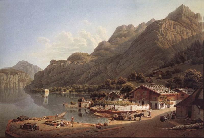 Gabriel Lory fils Vue of Fluhlen, in Suisse